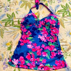 Tommy Bahama Bougainvillea Reversible Halter Tankini Top